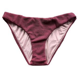 NWT J. Crew Women's Red Scrunchie Hipster Bikini Bottom Size M